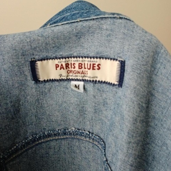 Vintage 90s long denim pea coat/jacket - Picture 8 of 8